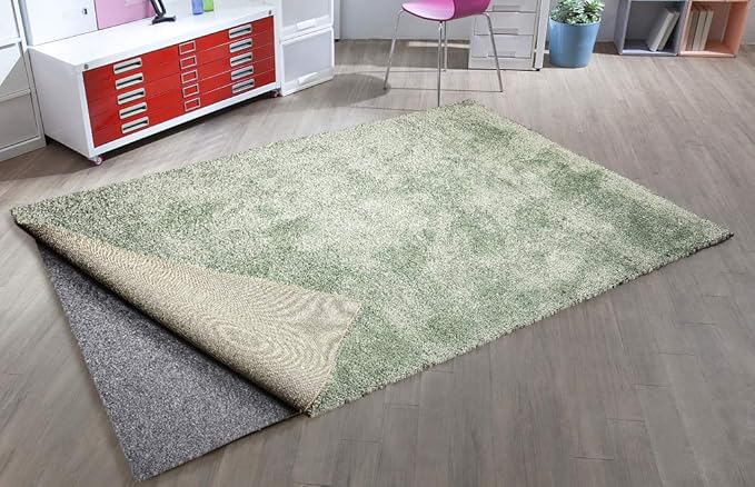 Double Sided Ultra Strong Anti-Slip Rug Felt Pad 3 x 5 Feet for Hardwood Floors, Non Slip Carpet Padding, Thin Profile Non Skid Carpet Mat Keep Your Rugs in Place- Gray