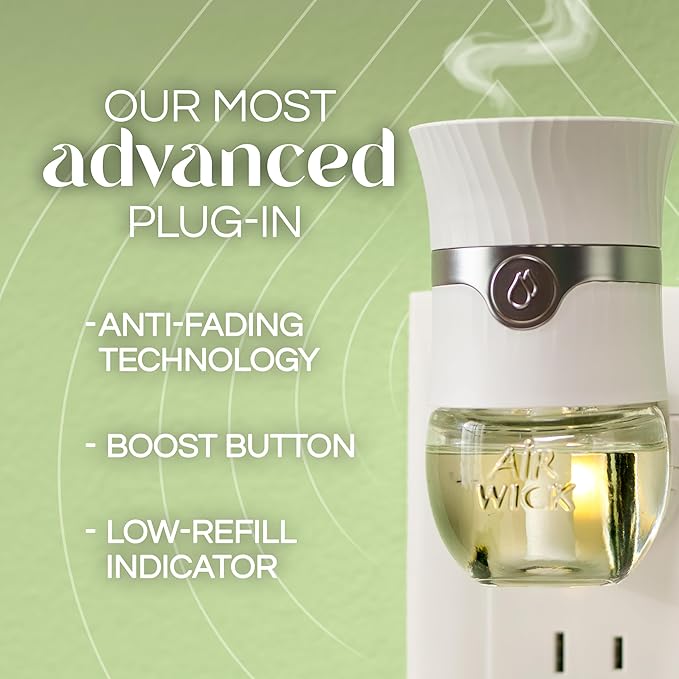 Air Wick Plug In Scented Oil Refills, Eucalyptus + Berries, Air Fresheners for Home Long Lasting, Room Fresheners,Air Freshener Plug In, Essential Oils, Home Essentials for Small&Large Spaces,5 ct