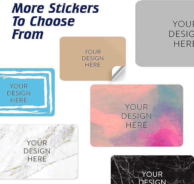 100 Custom Vinyl Stickers - Upload Your own Image, Text, Design, Logo - Personalized Logo Labels for Handmade, Packaging, Bottle, Jars, Candle, Brand Stickers (Brown, 4x2)