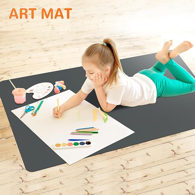 Warome Silicone Mat, 47"x 23" Silicone Mats for Kitchen Counter, Nonslip Heat Resistant Mat, Extra Large Kitchen Counter Mat, Countertop Protector for Craft, No Creases-Gray