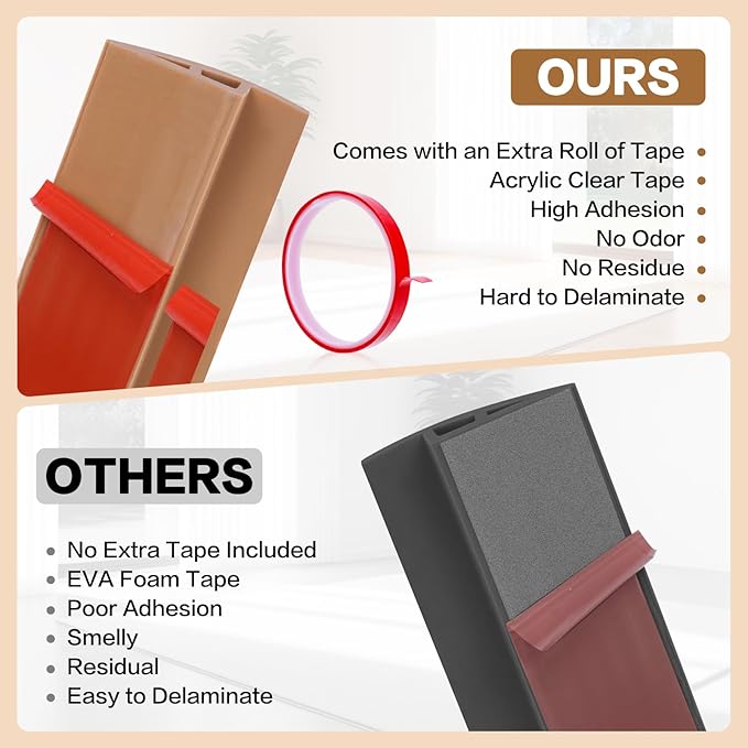 Floor Transition Strip Vinyl Door Threshold Ramp Self Adhesive Carpet Edging Strip Doorway Edge Trim, Overlap Edge Reducer for Laminate Carpet, Floor, Tile (Orange Oak, 1/5" to 2/5", 3.3Ft)
