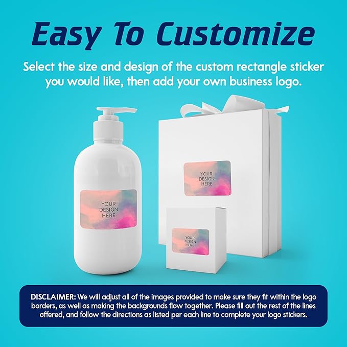 100 Custom Vinyl Stickers - Upload Your own Image, Text, Design, Logo - Personalized Logo Labels for Handmade, Packaging, Bottle, Jars, Candle, Brand Stickers (Rose, 3x2)