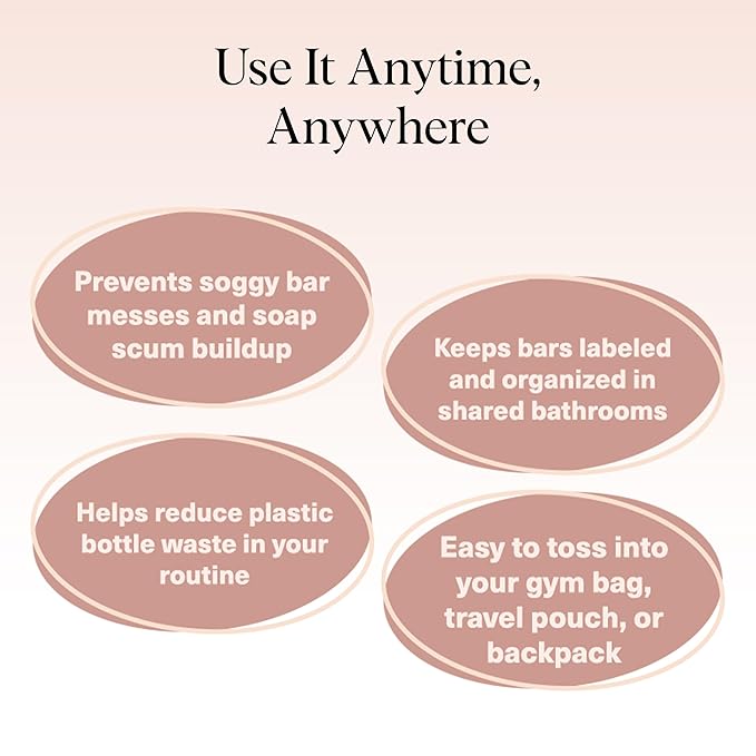 Kitsch Bar Soap Saver Bag – Patented Mesh Bag Soap Holder for Shampoo and Conditioner Bars - Extends Use & Prevents Soggy Mess - Recycled Mesh Beauty Pouch, Eco-Friendly – Black