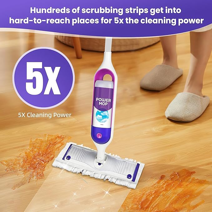 40 Pack Power Mop Pad Refills for Swiffer Power Mop Refills Pads Multi-Surface, Disposable PowerMop Refills Pads Replacement Spray Mopping Kit for Floor Cleaning