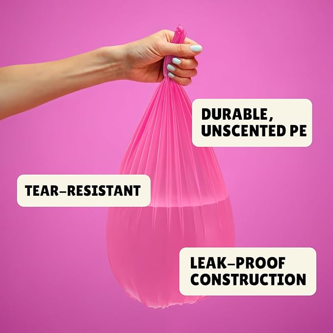 FORID Small Bathroom Trash Bags - 2.6 Gallon Colored Garbage 250 Bags 10 Liter Unscented Waste Can Liners Wastebasket Liner For Home Office (2-3 Gal) - Durable & Thick Trash Bag Multi Colored