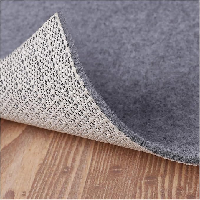 Non Slip Rug Pad Grippers - Square 4x4, 1/8" Thick, (Felt + Rubber) Double Layers Area Carpet Mat Tap, Provides Protection and Cushioning for Hardwood or Tile Floors