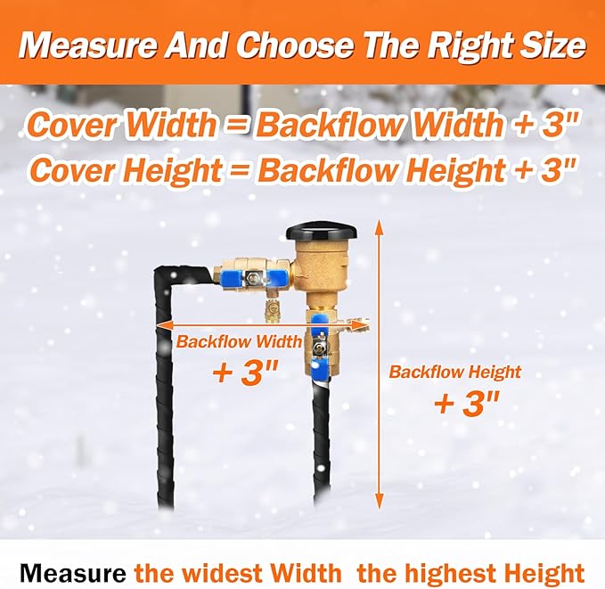 TOHONFOO Backflow Preventer Pipe Insulation Cover (5°F) - Irrigation Sprinkler Valve Insulated Pouch - Water Well Pump Cover - Sturdy 5 Layers for Winter Freeze Protection, 22" W x 34" H, Green
