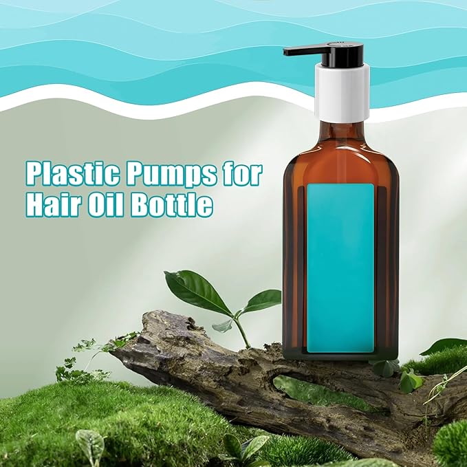 2PCS Dispenser Pump Replacement Compatible with MOROCCANOIL Treatment 1.7/3.4/4.2 Fl Oz (Not for Travel Size), Plastic Pumps Head with Lock Clip for Hair Oil Bottle (Bottle Not Included)