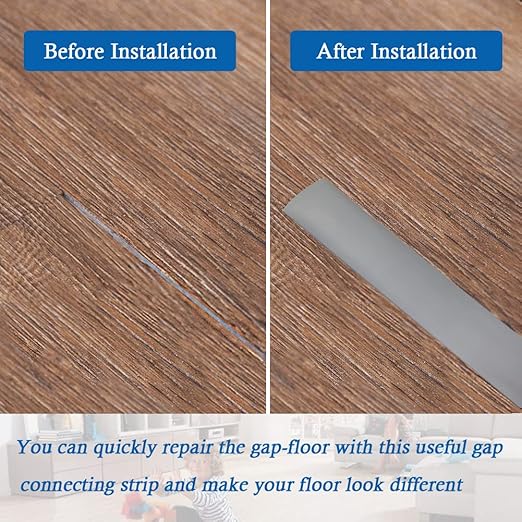 Floor Transition Strip Self Adhesive Floor Cover Strips Laminate 3" Wide Vinyl Flat Divider Transitions (7.5cm, 10Ft, Gray)