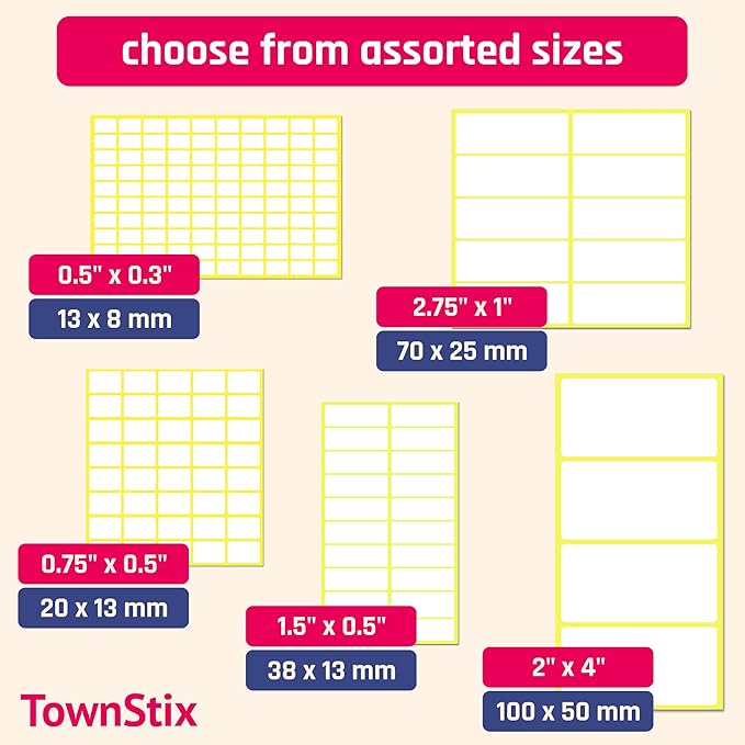 4" x 2", Labels Stickers for Storage Bins - Matte White (800 Pack)