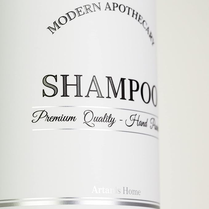 Clear Refillable Shampoo, Conditioner, and Body Wash Bottles - PET Plastic Shampoo Bottles Refillable with Oil Rubbed Bronze Pump - Waterproof Labels - 16 oz, 3 Pack
