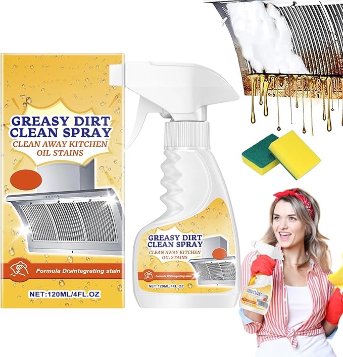 Multifunctional Powerful Kitchen Foam Cleaner, Rotateepic Foam Cleaner, Greasy Dirt Clean Spray, All-Purpose Heavy Duty Degreaser Cleaning Spray for Oven, Stove and Range Hood (1pcs)