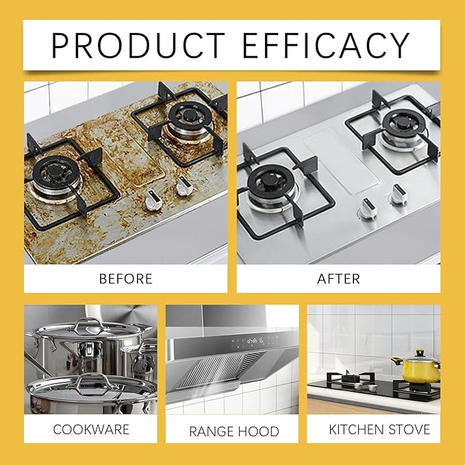 Multifunctional Powerful Kitchen Foam Cleaner, Rotateepic Foam Cleaner, Greasy Dirt Clean Spray, All-Purpose Heavy Duty Degreaser Cleaning Spray for Oven, Stove and Range Hood (1pcs)