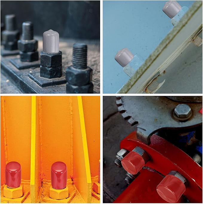 uxcell 20pcs Rubber End Caps 37mm ID Vinyl PVC Round Tube Bolt Cap Cover Screw Thread Protectors Brown