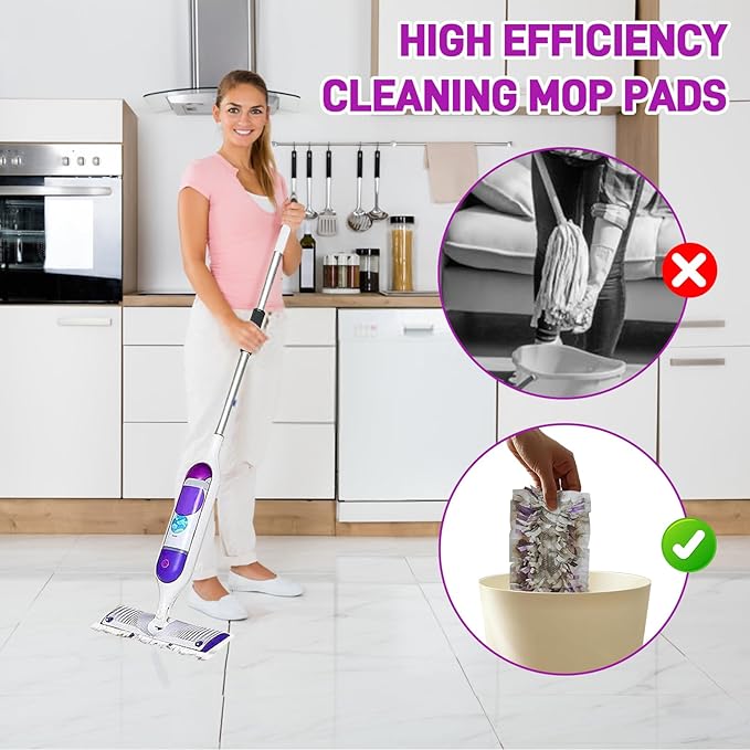 20-Pack Disposable Microfiber Power Mop Pad Refills Compatible with Swiffer Power Mop Refills,Replacement Pads for Swiffer Wet Pads Refill,Non-Washable & Unscented