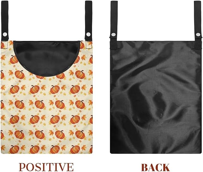 Pumpkin Clothes Pin Bags Clothespin Bag Holder Clothespin Holder 14.5 x 12 Inch Clothespin Bag for Clothesline Outdoor Outside Laundry Room Lightweight Clothespin Bag for Easy Hang, CZB94