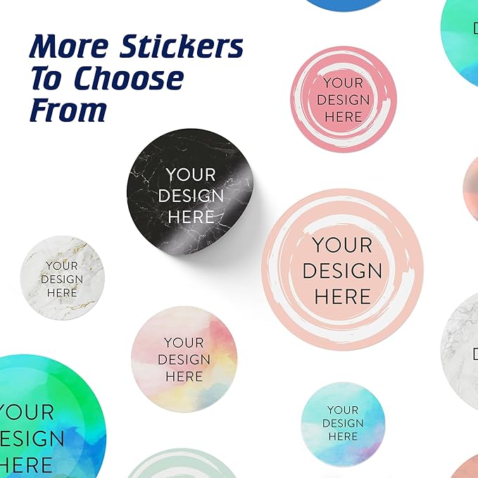 100 Custom Vinyl Stickers - Upload Your own Image, Text, Design, Logo - Personalized Logo Labels for Handmade, Packaging, Bottle, Jars, Candle, Brand Stickers (Peach, 6x6)