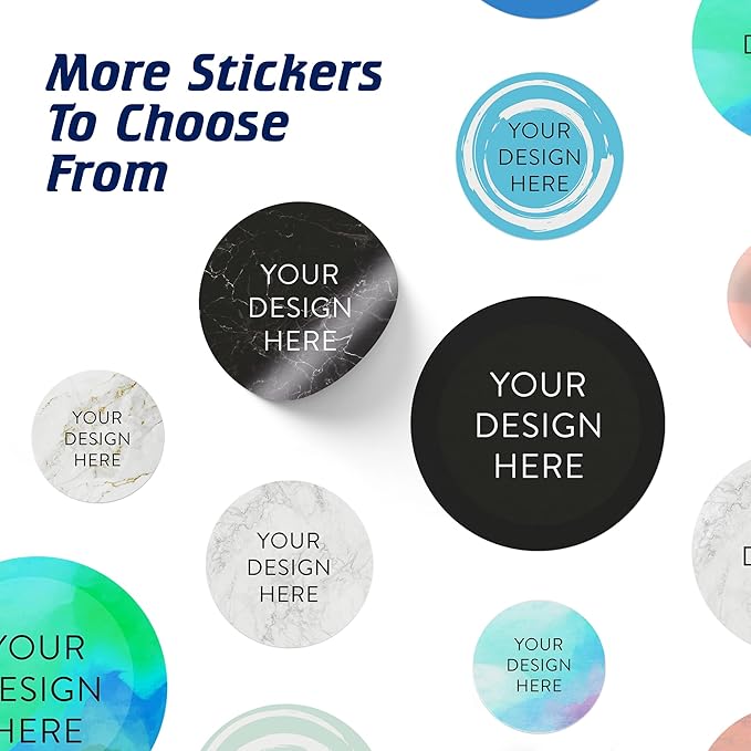 5-1000 Custom Vinyl Stickers - Upload Your own Image, Text, Design, Logo - Personalized Logo Labels for Handmade, Packaging, Bottle, Jars, Candle, Brand Stickers (Black, 5x5)