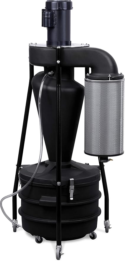 Oneida Air Systems 1.5 HP / 120V Mini-Gorilla® Portable HEPA-GFM Cyclone Dust Collector with U.S. Motor, Premium Filter, Liner Bag Holder, Bin View Window