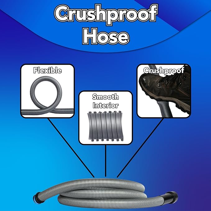 Cen-Tec Systems Quick Click Dust Separator and 16 Ft. Hose for Home and Shop Vacuums with Expanded Multi-Brand Power Tool Adapter Set