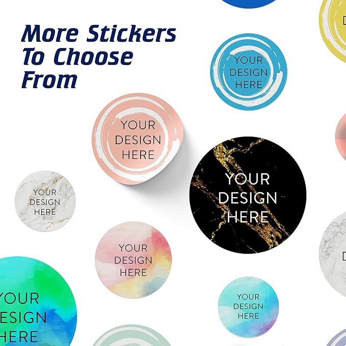 100 Custom Vinyl Stickers - Upload Your own Image, Text, Design, Logo - Personalized Logo Labels for Handmade, Packaging, Bottle, Jars, Candle, Brand Stickers (Peach, 1.5x1.5)