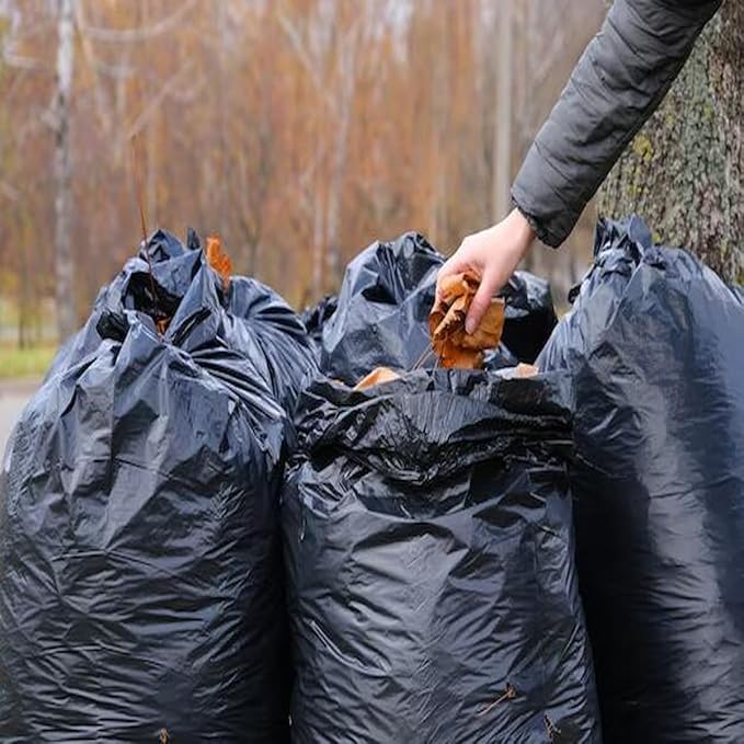 40-45 Gallon Lawn & Leaf Trash Bags, 250 Count Bulk, Black Garbage bags, Multi-purpose Trash Can Bin Liners for Home Commercial, Outdoor, Construction, Industrial
