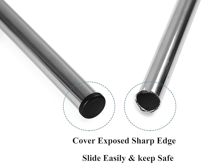 Plastic Plugs Tubing End Caps Chair End Caps Furnigear 3/4" Outside Bottom Round Tubing Caps Black Furniture Sliders Glides (Fit 0.7-074" Tube Inner Diameter, 40pack)