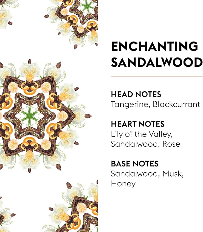 Maison Berger - Enchanting Sandalwood - Lampe Berger Fragrance Refill for Home Fragrance Oil Diffuser - Air Freshener - 33.8 Fluid Ounces - 1 Liter