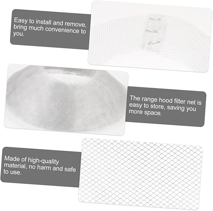 10PCS Durable Range Hood Filter Net Kitchen Replacement Practical Bowl Shaped Oil Filter for Home and Restaurant Exhaust Fans