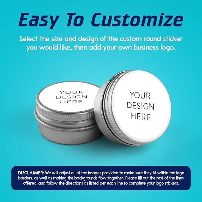 5-1000 Custom Vinyl Stickers - Upload Your own Image, Text, Design, Logo - Personalized Logo Labels for Handmade, Packaging, Bottle, Jars, Candle, Brand Stickers (White, 2x2)