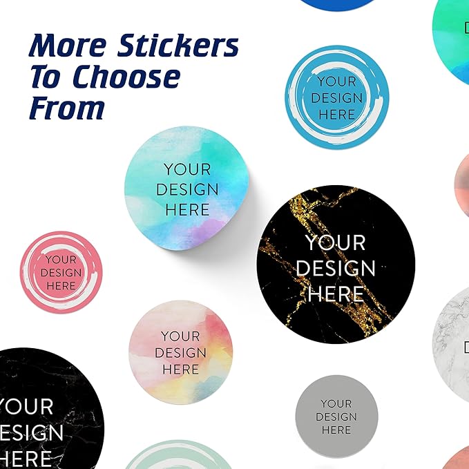 100 Custom Vinyl Stickers - Upload Your own Image, Text, Design, Logo - Personalized Logo Labels for Handmade, Packaging, Bottle, Jars, Candle, Brand Stickers (Sky Blue, 2x2)