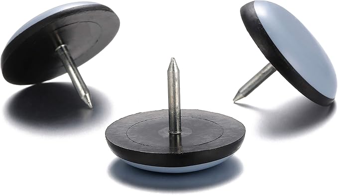 Furniture Glides Sliders-Furnigear PTFE (Teflon) Chair Leg Movers Sliders for Carpet and Hardwood Surface - Move Your Furniture Easily & Safely - Best Floor Protector (1-1/2", 12pack)