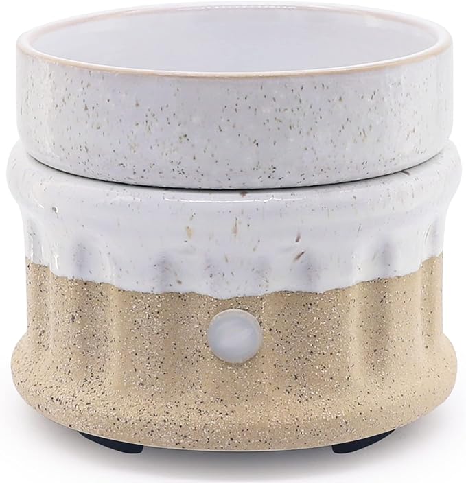 Ceramic Wax Melt Warmer - 3 in 1 Smokeless and Flameless Electric Wax Warmer,Easy to Handle Candle Warmer for Essential Oil and Wax Cubes is Suitable for Home and Office Décor…