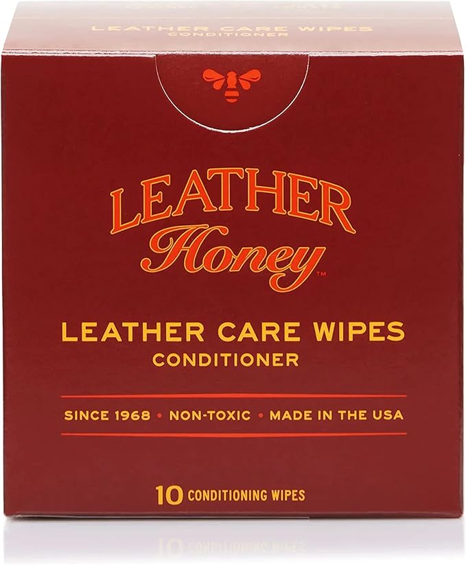 Leather Honey Conditioner Wipes with Cleaner Wipes