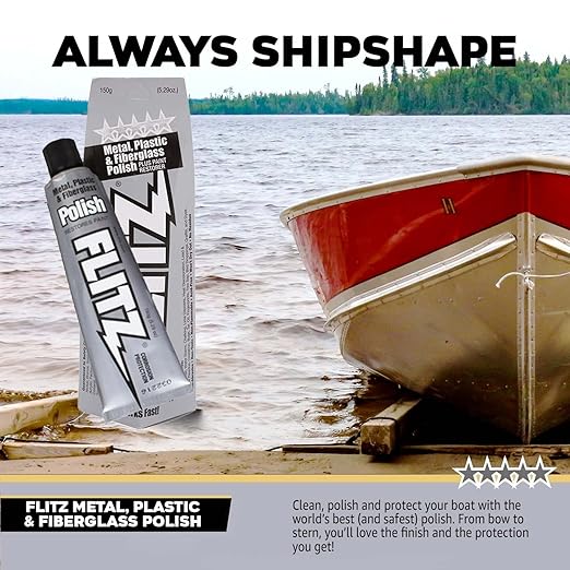 Flitz Multi-Purpose Metal Polish Paste - 5.29oz Tube of USA-Made Chrome Polish - Works on Stainless Steel, Aluminum, Plastic, Jewelry and Cars - Non-Abrasive Cleaner & Rust Remover (1 Pack)