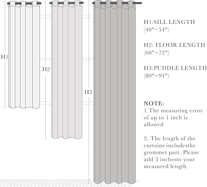 PONY DANCE Blackout Curtains for Bedroom 63 Inch Length 2 Panels Set, Thermal Insulated Energy Saving Grommet Top Window Treatment Drapes for Living Room, W34 x L63 Inch, Mocha
