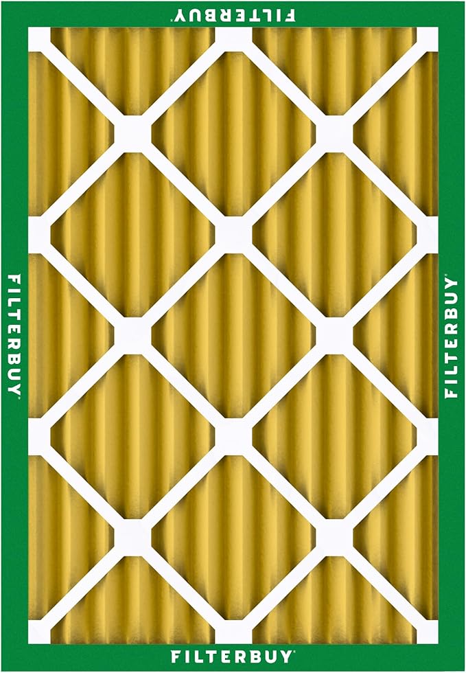 Filterbuy 20x25x2 Air Filter MERV 11 (MPR 1200) Allergen Defense Replacement (4-Pack), Electrostatic Pleated HVAC AC Furnace Filters, Made in USA (Actual Size: 19.50 x 24.50 x 1.75)