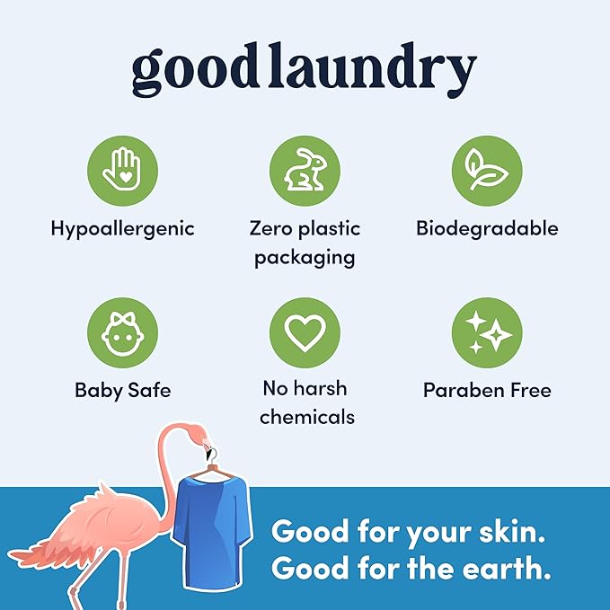 Good Laundry Lavender Detergent Sheets, & Dryer Sheet Bundle - No Plastic Jugs, Eco-Friendly, Zero Harsh Chemicals, Hypoallergenic - Based in the USA