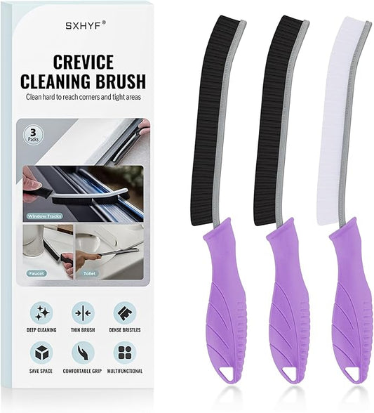 SXhyf Crevice Cleaning Brush - Grout Scrub Brush, House Cleaning Supplies, Gap Cleaning Tools, Home Essentials, Gifts for Women Men, Hard Bristle Crevice Cleaner Brush for Household Use, Bathroom