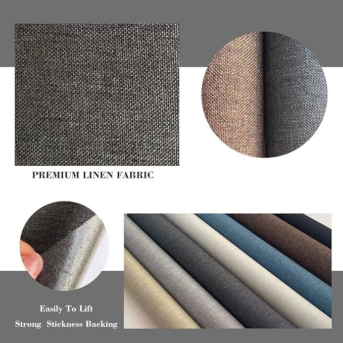 Fabric Repair Patches, 35X79 Inch Linen Repair Tape Self-Adhesive Fabric Patches Durable, DIY Large Linen Tape for Sofa, Couches, Furniture, Chair, Clothing （35X79 Inch, Grey）