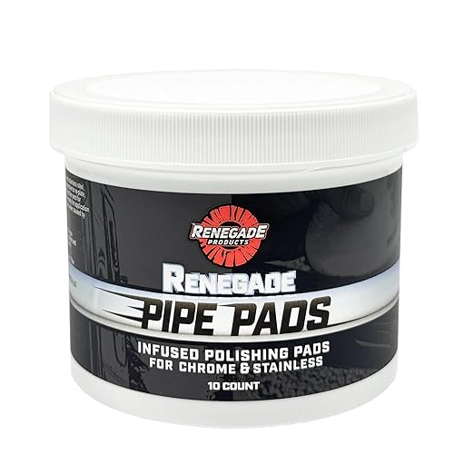 Renegade Products Pipe Dream Infused Polishing Pads – Chrome & Stainless Steel Polishing Pads for Pipes, Stacks, Exhausts, Wheels & Bumpers