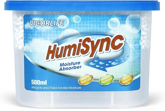 Moisture Absorbers 10 Pack, 16.9oz., Portable Humidity Absorber Boxes for Bathroom, Closet, Kitchen, Dehumidifiers, Attract and Trap Excess Moisture, Convenient and Effective, Blue