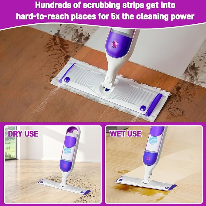 20-Pack Disposable Microfiber Power Mop Pad Refills Compatible with Swiffer Power Mop Refills,Replacement Pads for Swiffer Wet Pads Refill,Non-Washable & Unscented