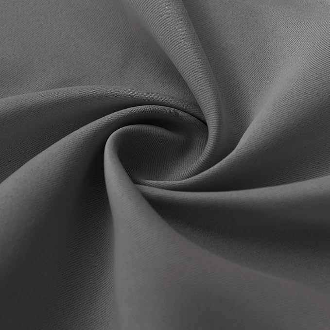 RYB HOME Blackout Curtains for Living Room, Large Window Shades for Bay Window Dining Parlor Bedroom Patio Door, Wide 34 x Long 80 inches, Grey, 2 Panels