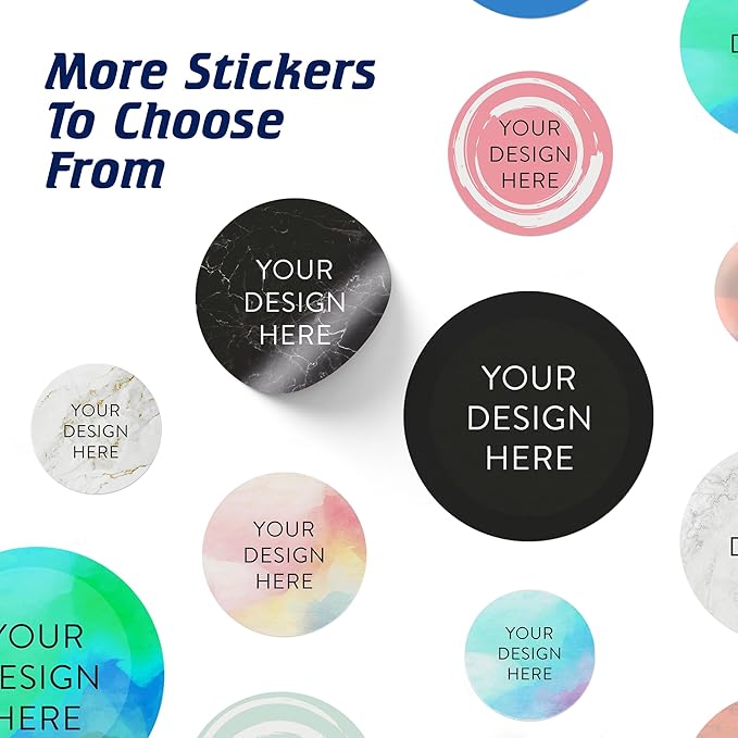 5-1000 Custom Vinyl Stickers - Upload Your own Image, Text, Design, Logo - Personalized Logo Labels for Handmade, Packaging, Bottle, Jars, Candle, Brand Stickers (Black, 6x6)