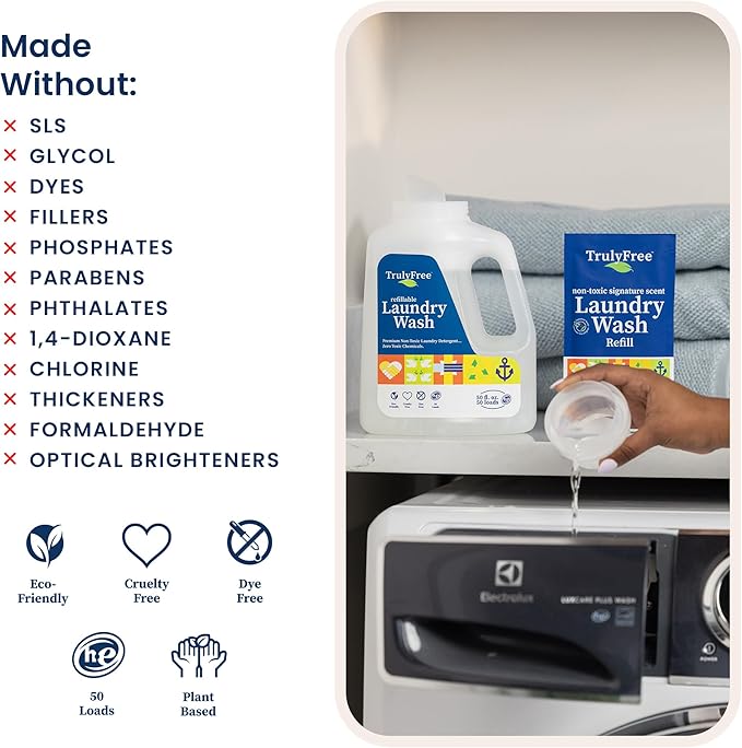 TRULY FREE - Laundry Detergent for Sensitive Skin + Signature Scent Fabric Softener