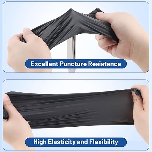 JMU Black Nitrile Gloves XS Bulk, Case of 1200, 3.5Mil, Latex Free Powder Free Nitrile Gloves