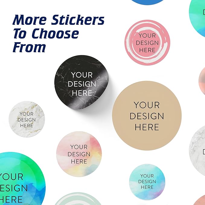 100 Custom Vinyl Stickers - Upload Your own Image, Text, Design, Logo - Personalized Logo Labels for Handmade, Packaging, Bottle, Jars, Candle, Brand Stickers (Brown, 6x6)