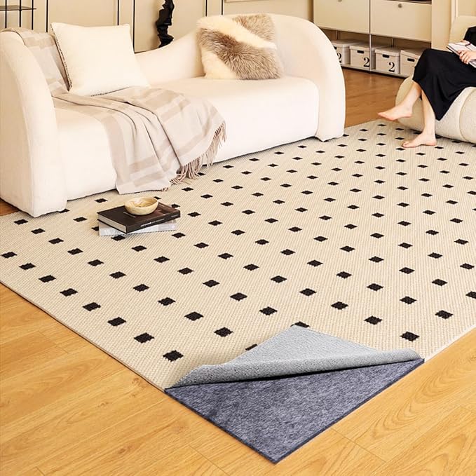 Felt Rug Pad, 8x10 Ft Extra Large Area Rug Cushioned Carpet Pad, Thick Felt Rug Pads for All Floors, Felt Pad for Under Area Rugs Hardwood Floors, Keep Rug in Place Soft