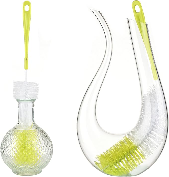 ALINK 3-Pack Long Narrow Neck Bottle Cleaning Brush for Beer, Wine, Flask, Thermos, Sport Well, Brewing Bottle and Hummingbird Feeder and Long Narrow Neck Sport Bottles